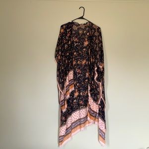 American Eagle boho floral kimono